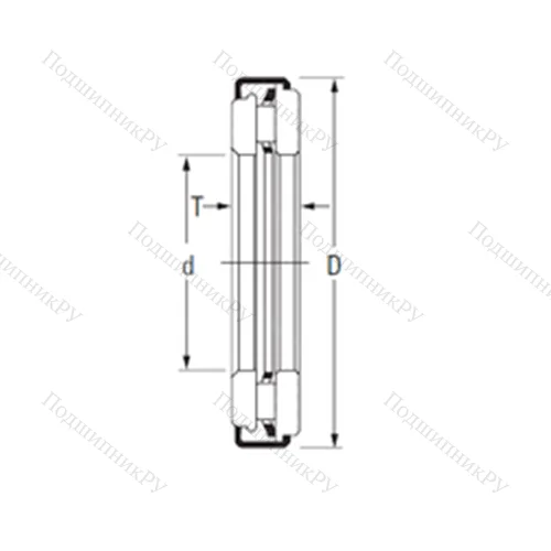 Подшипник игольчатый упорный AXZ 6 15 28,4
