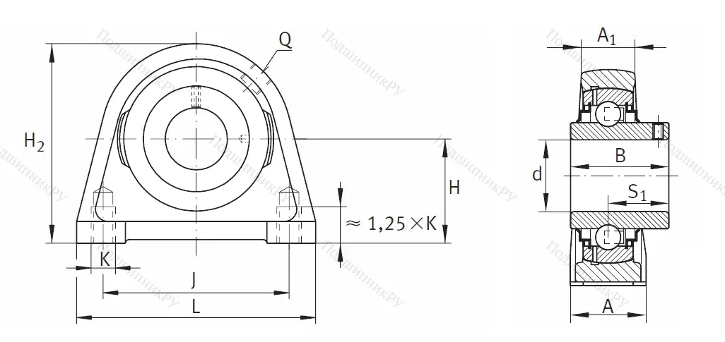 Подшипниковый узел RSHEY 30 XL N