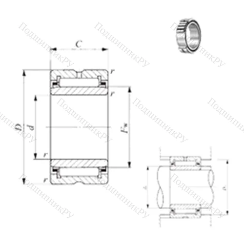 Подшипник игольчатый радиальный TAFI 405520