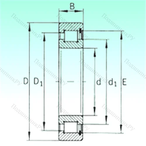 Подшипник роликовый радиальный SL 182214 от производителя  NBS