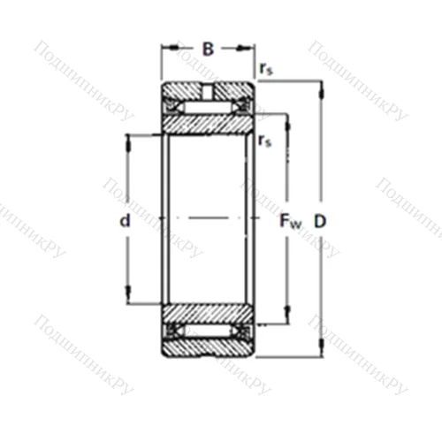 Подшипник игольчатый радиальный NA 1012