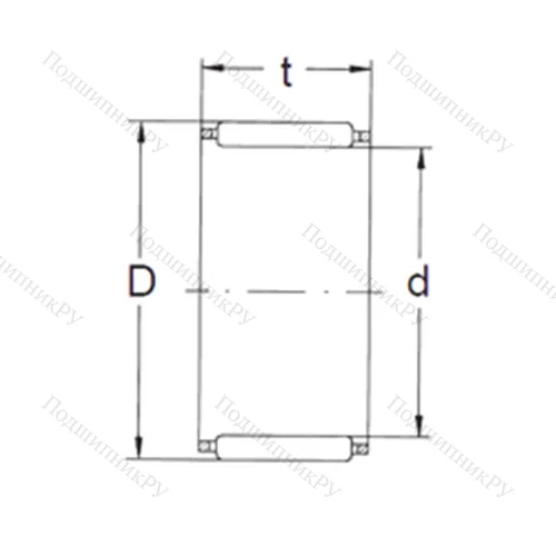 Подшипник игольчатый радиальный K 40X 46X 17