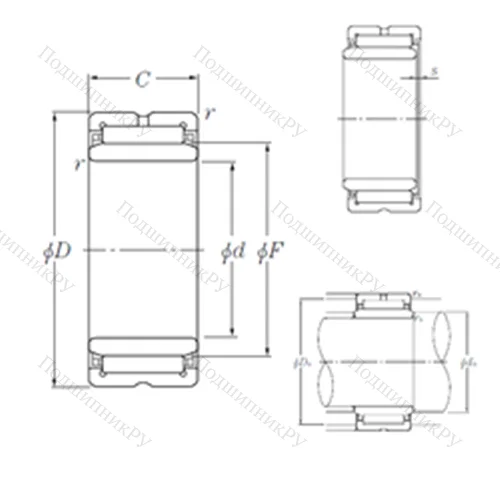 Подшипник игольчатый радиальный NK 73/35R+IR 65?73?35