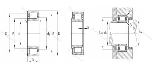 Роликовый цилиндрический подшипник NJ 208 ETVP 2 от производителя  FAG