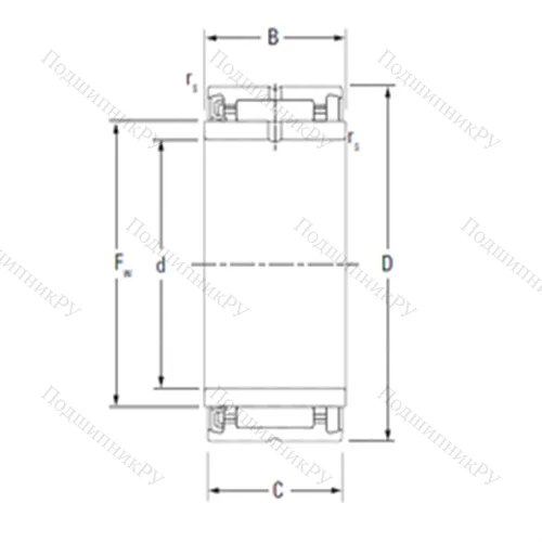 Подшипник игольчатый радиальный NA 4906RS