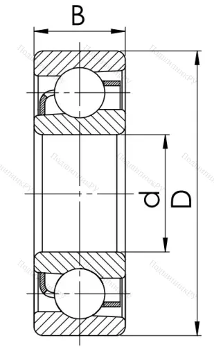 Радиально-упорный шариковый подшипник 66322 в Ульяновске