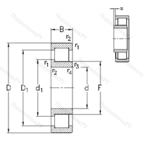 Подшипник роликовый радиальный NJ 2326-E-MA 6
