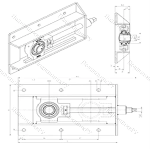 Подшипниковый узел шариковый радиальный UKT 208H+WB