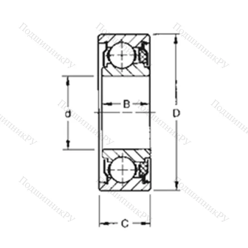 Подшипник шариковый радиальный 39KVTD