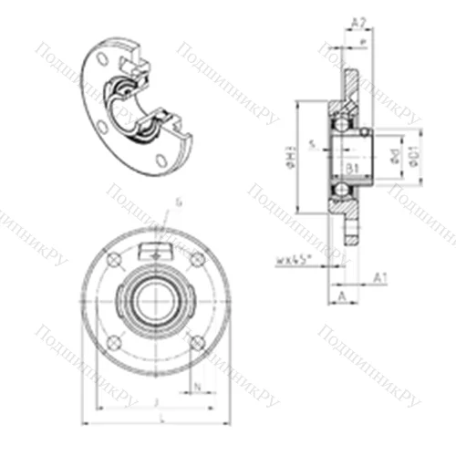 Подшипниковый узел шариковый радиальный USFCE 202