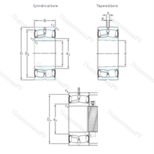 Подшипник роликовый радиальный самоцентрирующийся BS 2-2222-2CS 5K/VT 143 от производителя  SKF