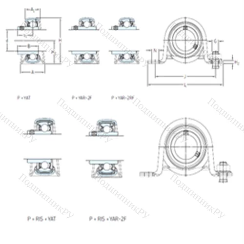 Подшипниковый узел шариковый радиальный P 35 WF