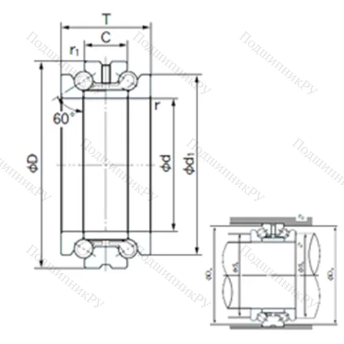 Подшипник шариковый упорно-радиальный 88TAD 20