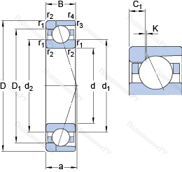 Подшипник 7024 ACD/HCP 4AH 1