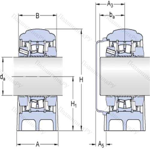 Стационарные роликоподшипниковые узлы (SKF ConCentra, для метрических валов) SYNT 75 FW