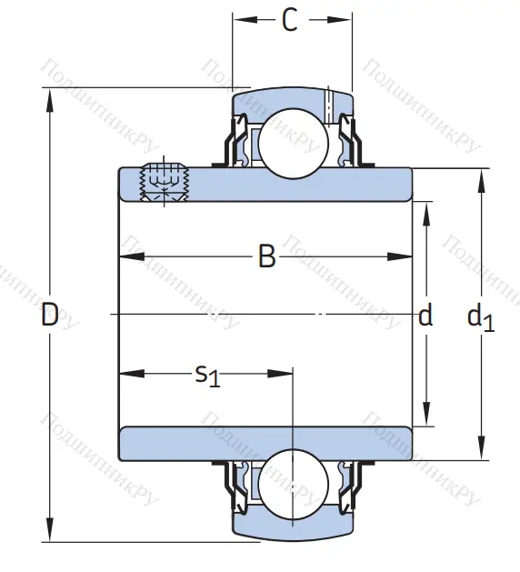 Корпусный подшипник YAR 206-104-2F 4L1PW7JKLE