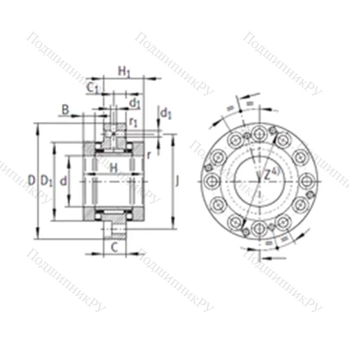 Подшипник комбинированный ZARF 45105-TV от производителя  INA