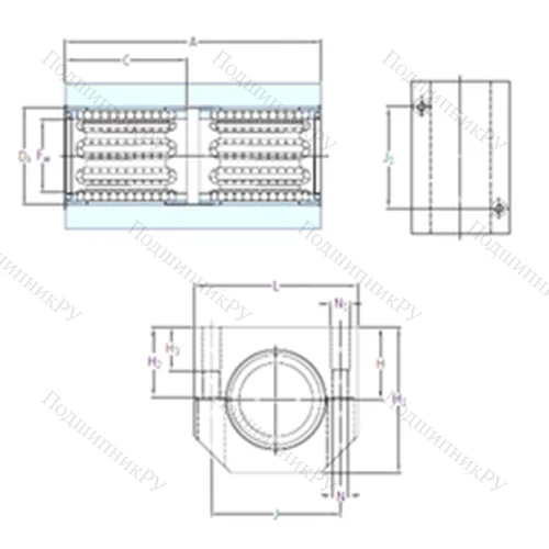 Подшипник шариковый линейный LTBR 40-2LS