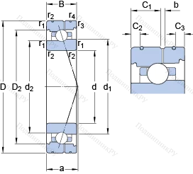 Подшипник 7012 ACB/HCP 4AL