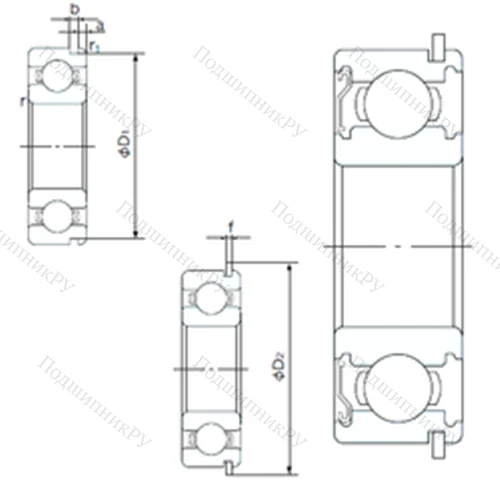 Подшипник шариковый радиальный 6009ZENR